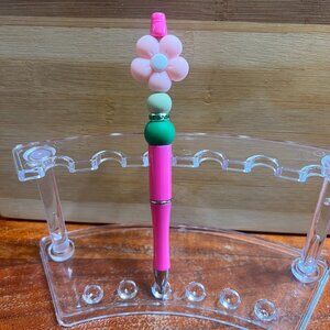 New Flower Silicone Beaded Ballpoint Ink Pen